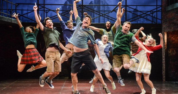Blood Brothers cast image at New Wimbledon Theatre