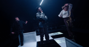 CHE WALKER (L) TYLER LUKE CUNNINGHAM (C) and JONI AYTON-KENT (R) in The Prince by Abigail Thorn